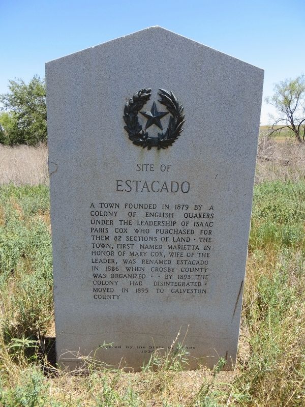 Site of Estacado Marker image. Click for full size.