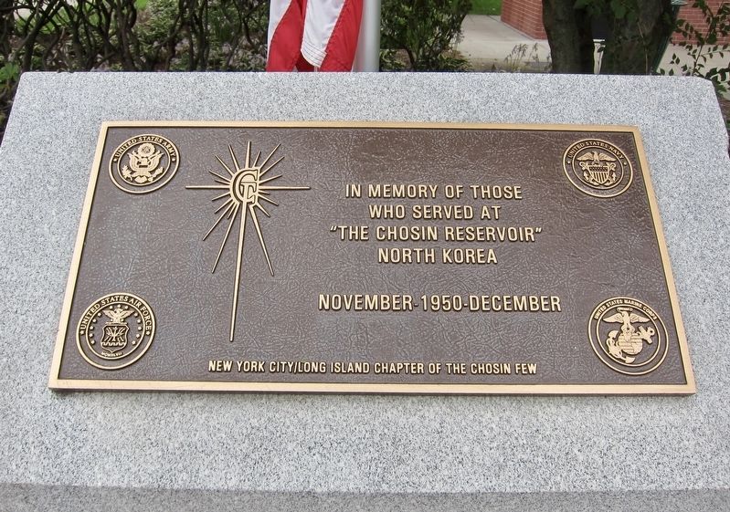 Chosin Reservoir Veterans Memorial Marker. Click for full size. Chosin Reservoir Veterans Memorial Marker image. Click for full size.