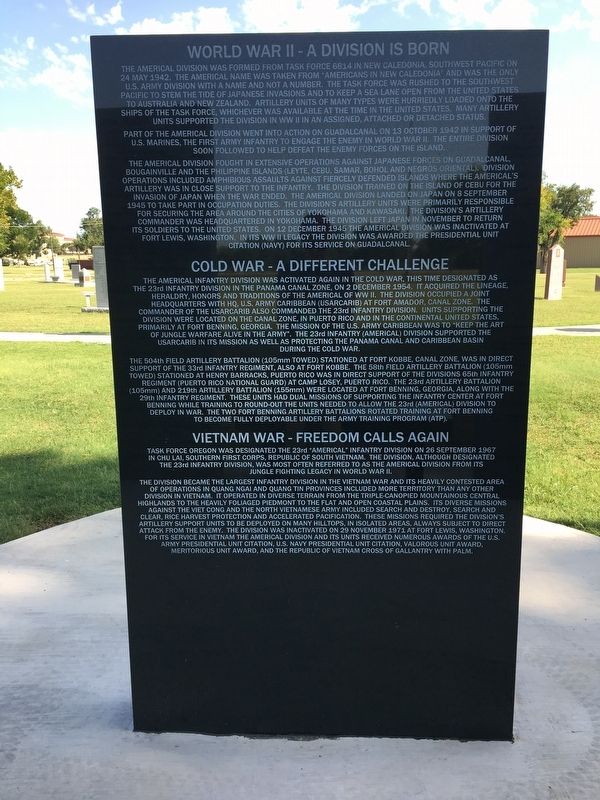 Under the Southern Cross Americal (23rd) Infantry Division Marker. Click for full size. Under the Southern Cross Americal (23rd) Infantry Division Marker image. Click for full size.