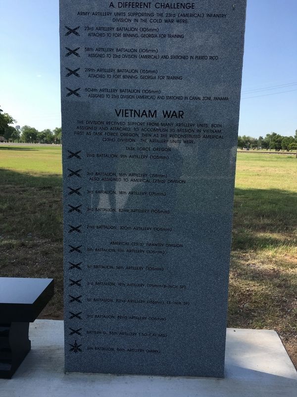 Under the Southern Cross Americal (23rd) Infantry Division Marker. Click for full size. Under the Southern Cross Americal (23rd) Infantry Division Marker image. Click for full size.
