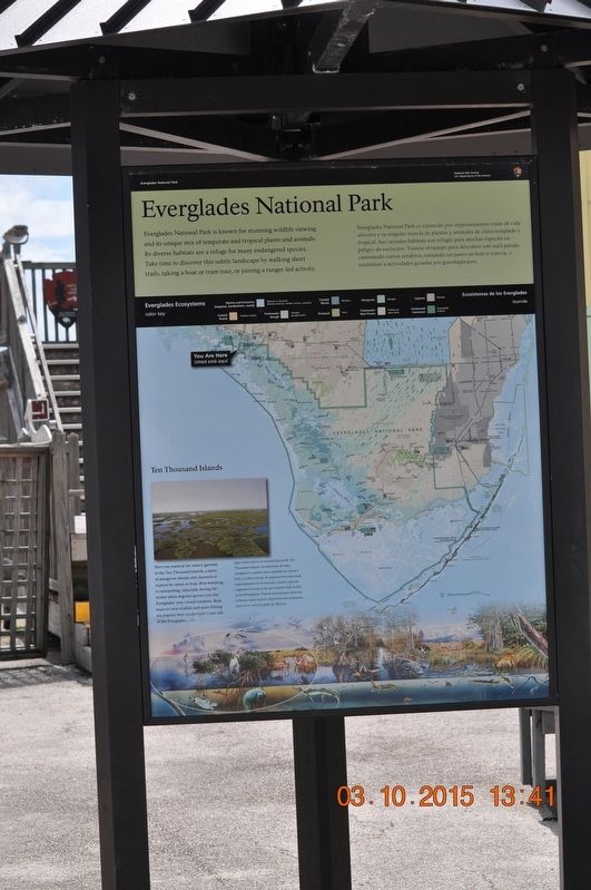 Everglades National Park Marker. Click for full size. Everglades National Park Marker image. Click for full size.