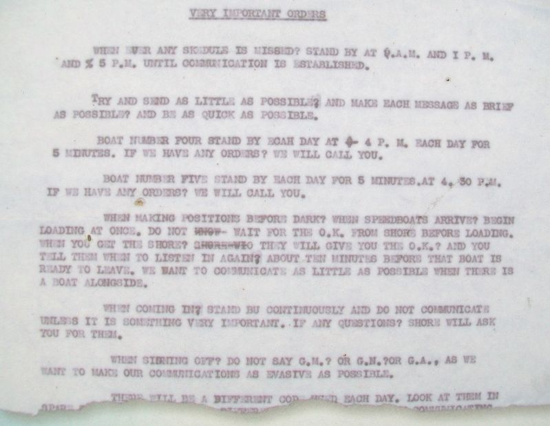 Letter Extract on Rum Running Marker image. Click for full size.