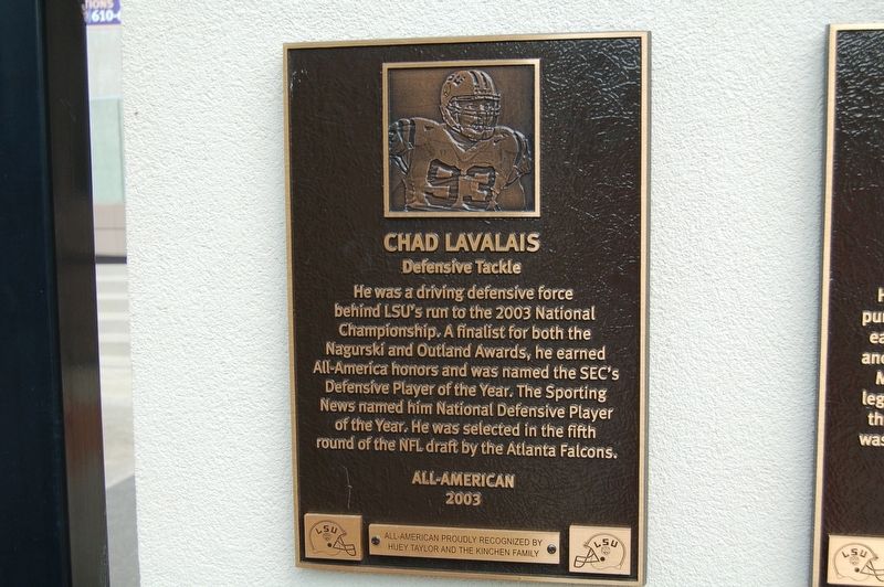 Chad Lavalais Marker. Click for full size. Chad Lavalais Marker image. Click for full size.
