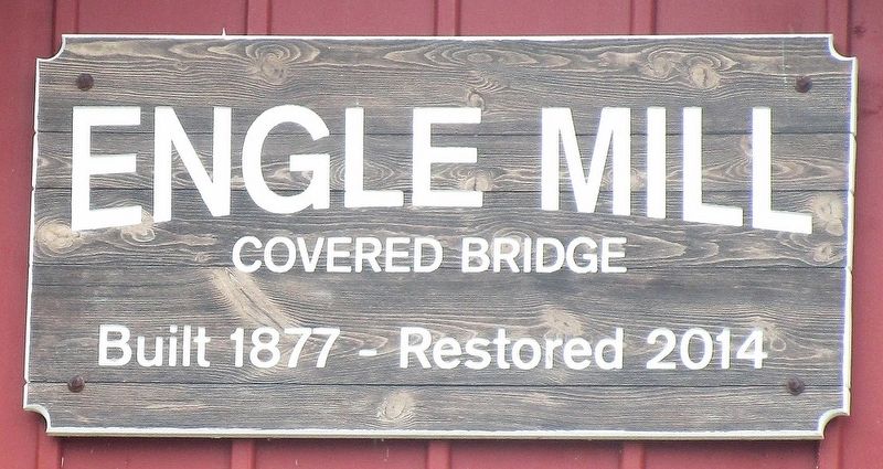 Engle Mill Road Covered Bridge Marker image. Click for full size.