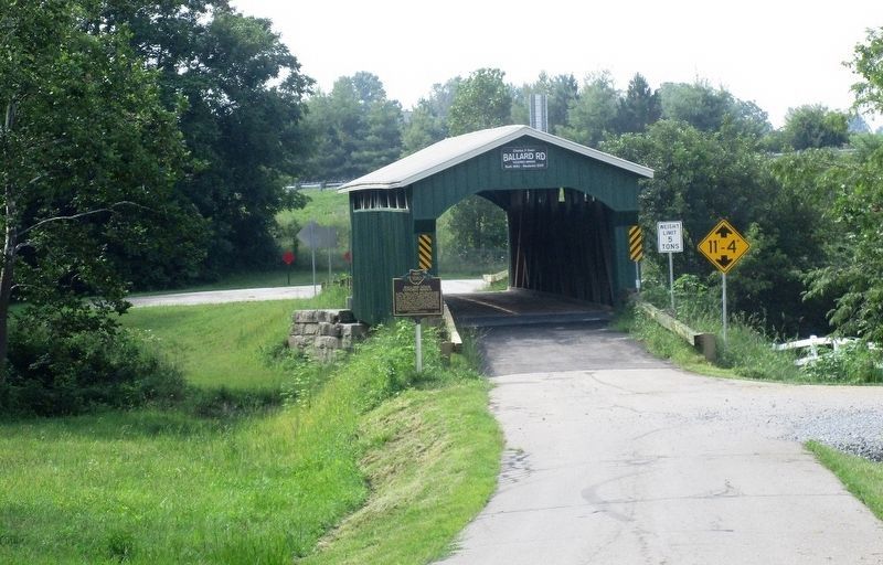 Ballard Road Covered Bridge Marker. Click for full size. Ballard Road Covered Bridge Marker image. Click for full size.