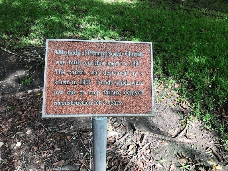 Our Lady of Prompt Succor Church Marker. Click for full size. Our Lady of Prompt Succor Church Marker image. Click for full size.