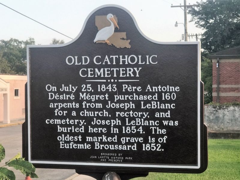 Old Catholic Cemetery Marker. Click for full size. Old Catholic Cemetery Marker image. Click for full size.