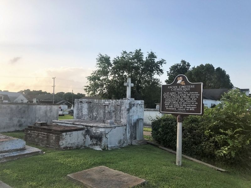 Old Catholic Cemetery and Marker. Click for full size. Old Catholic Cemetery and Marker image. Click for full size.
