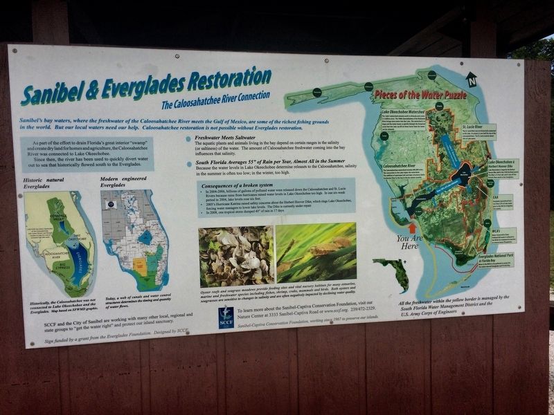 Sanibel & Everglades Restoration Marker image. Click for full size.