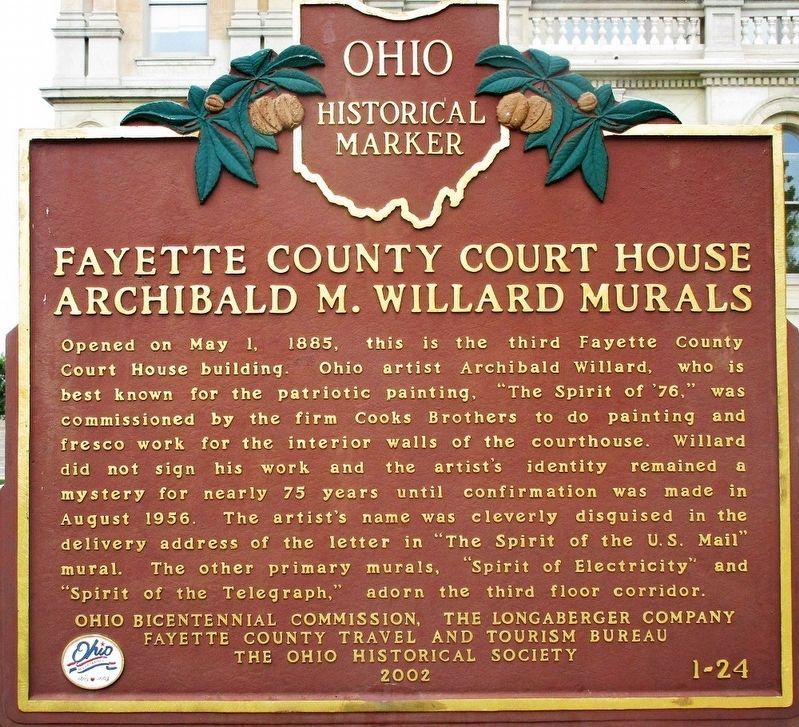 Fayette County Court House Marker image. Click for full size.