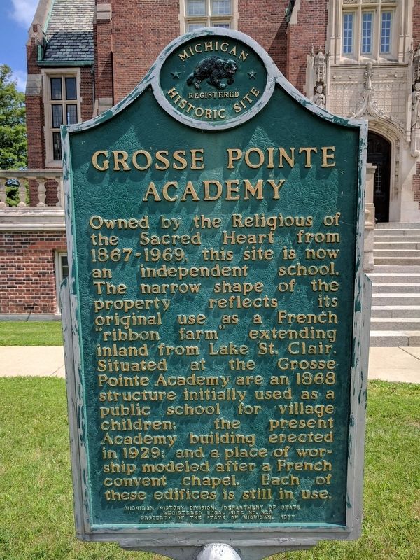 Grosse Pointe Academy Marker image. Click for full size.