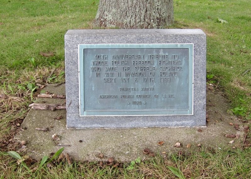 Polish Freedom Fighters Memorial Marker. Click for full size. Polish Freedom Fighters Memorial Marker image. Click for full size.