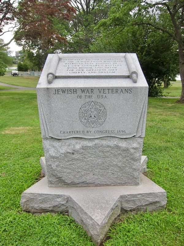 Jewish War Veterans Memorial Marker. Click for full size. Jewish War Veterans Memorial Marker image. Click for full size.