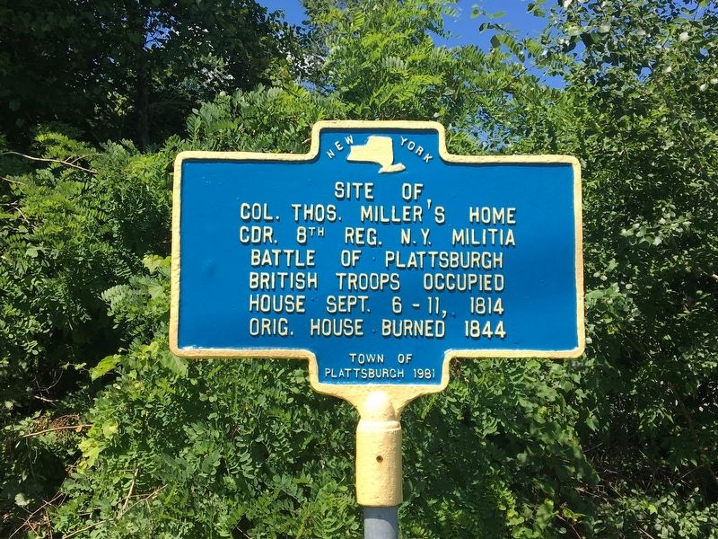 Col. Thomas Miller's Home Marker image. Click for full size.