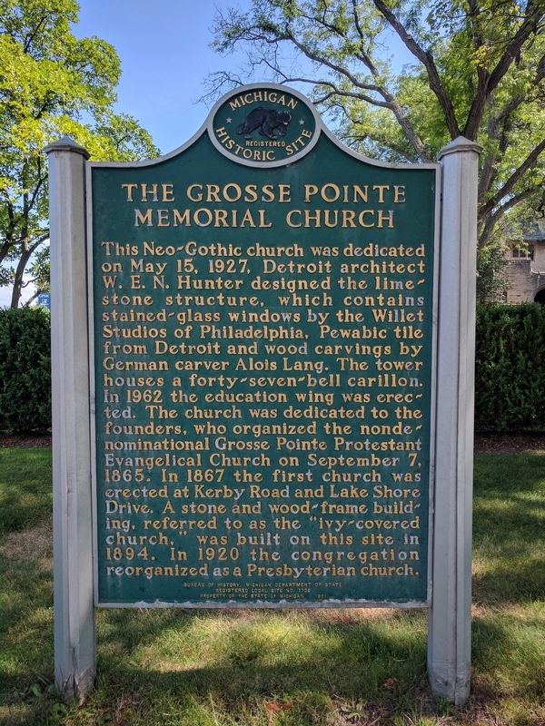 The Grosse Pointe Memorial Church Marker image. Click for full size.