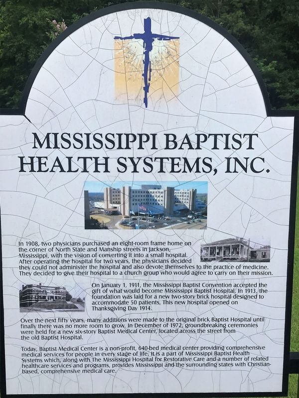 Mississippi Baptist Health Systems, Inc. Marker image. Click for full size.