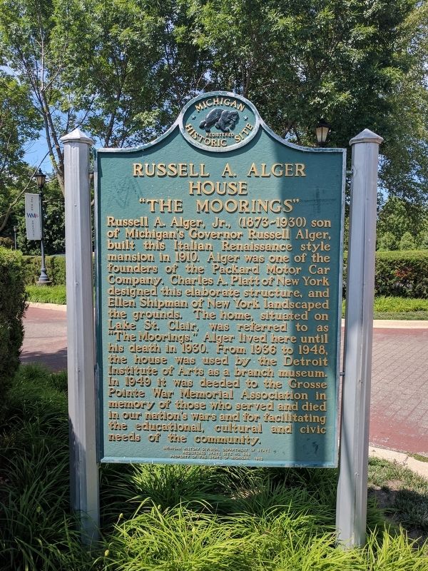 Russell A. Alger House "The Moorings" Marker image. Click for full size.