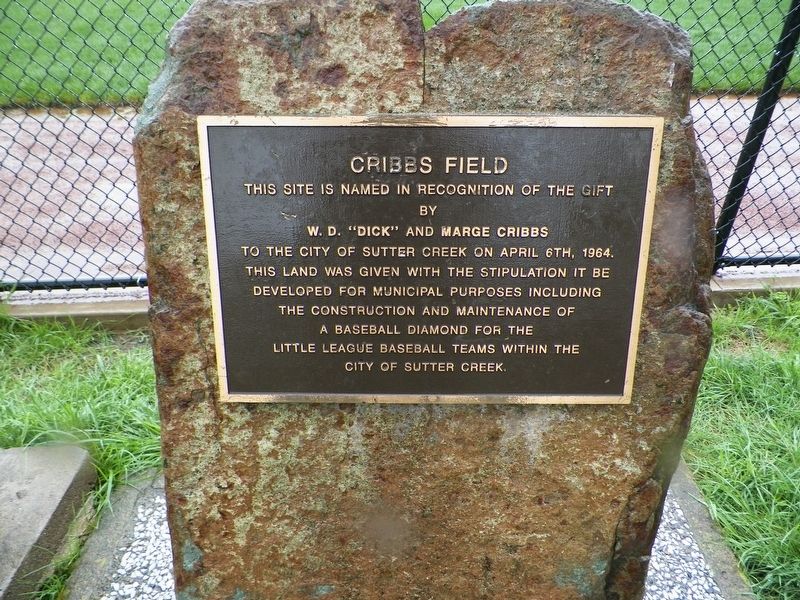 Cribbs Field Marker. Click for full size. Cribbs Field Marker image. Click for full size.