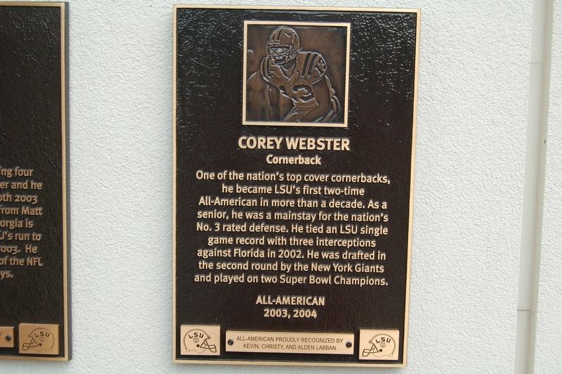 Corey Webster Marker image. Click for full size.