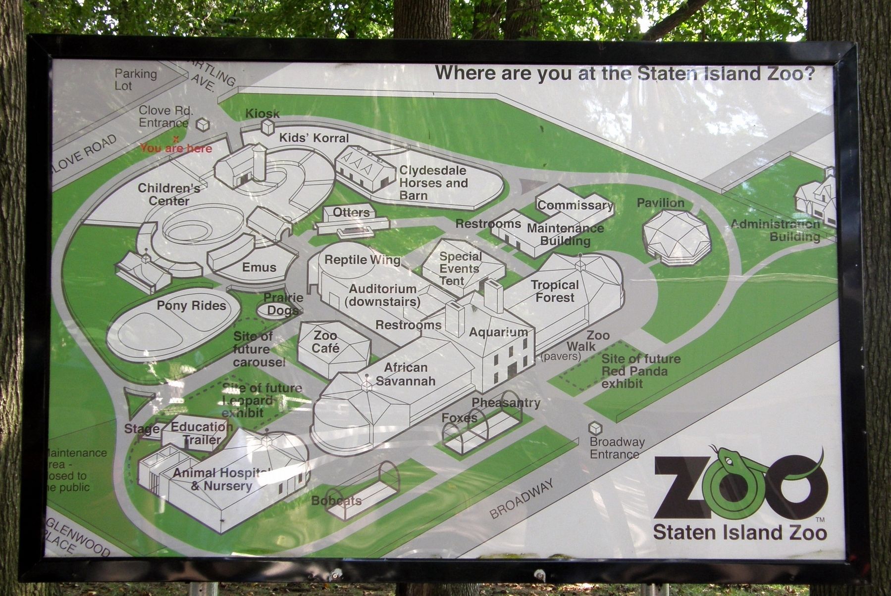 The Staten Island Zoo layout image. Click for full size.