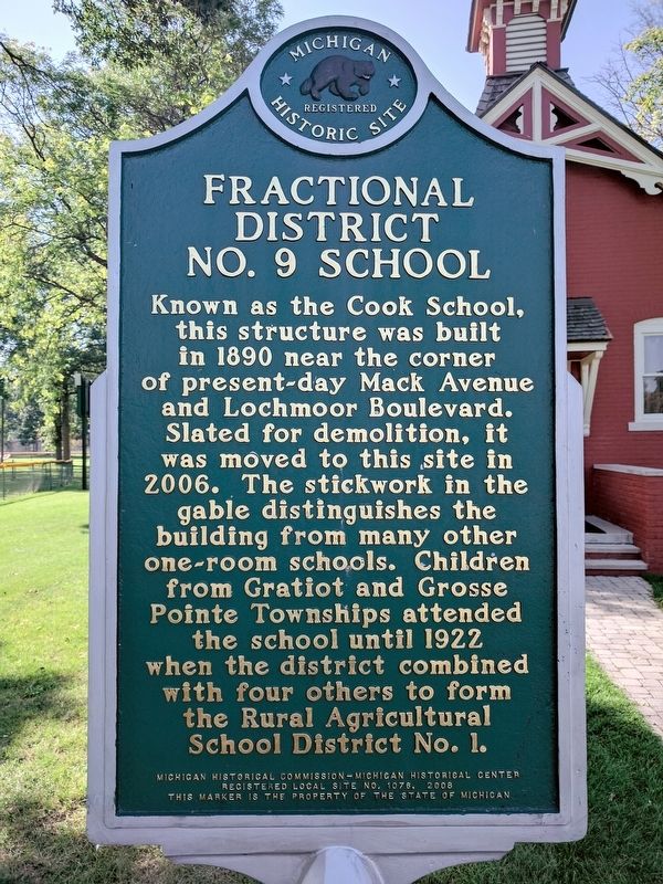 Fractional District No. 9 School Marker image. Click for full size.