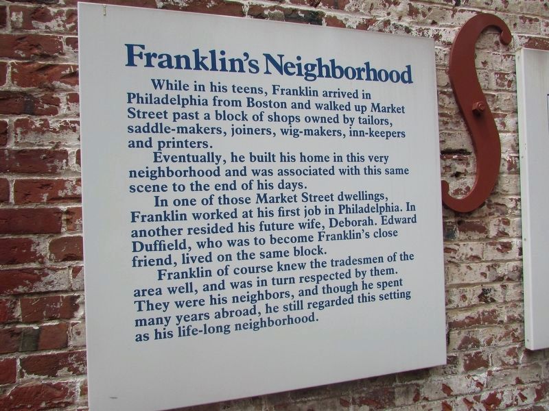Franklin's Neighborhood Marker. Click for full size. Franklin's Neighborhood Marker image. Click for full size.
