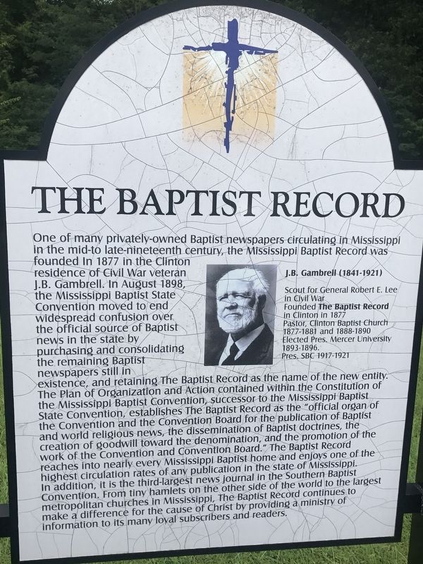 The Baptist Record Marker image. Click for full size.