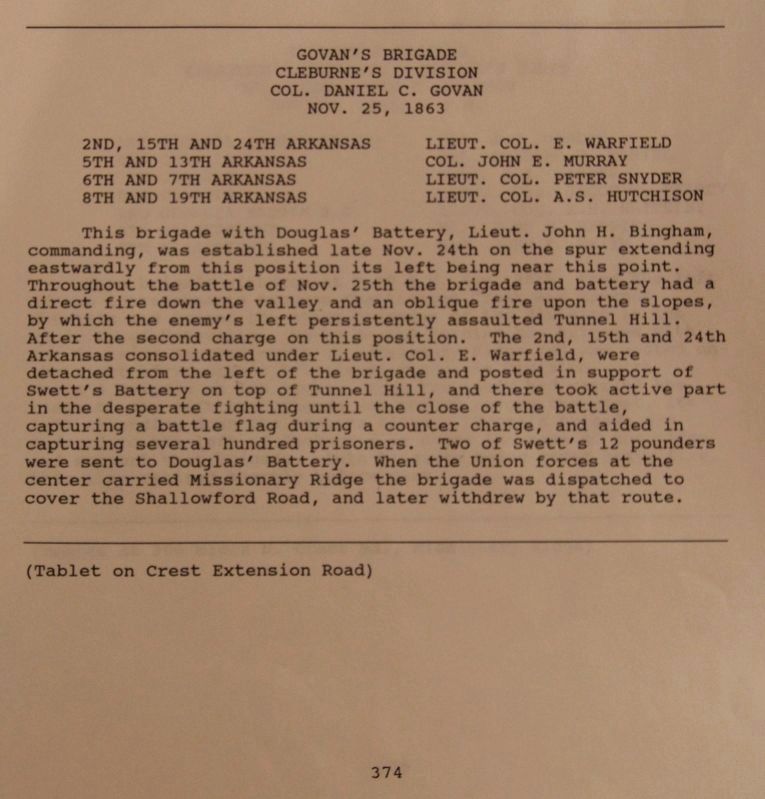 The Text from the Govans Brigade Marker. Click for full size. The Text from the Govans Brigade Marker image. Click for full size.