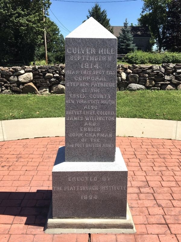 Culver Hill Memorial Marker image. Click for full size.