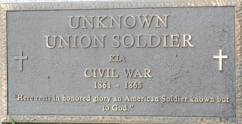 Unknown Union Soldier Marker. Click for full size. Unknown Union Soldier Marker image. Click for full size.