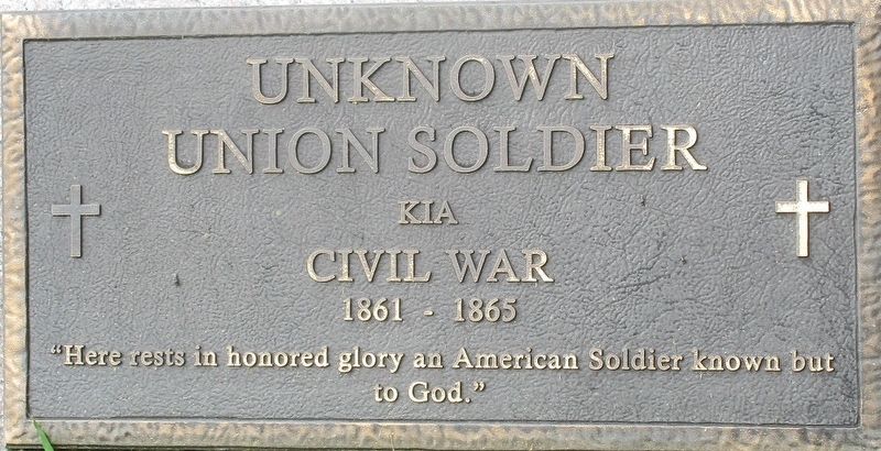 Unknown Union Soldier Marker image. Click for full size.