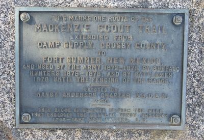Mackenzie Scout Trail Marker image. Click for full size.