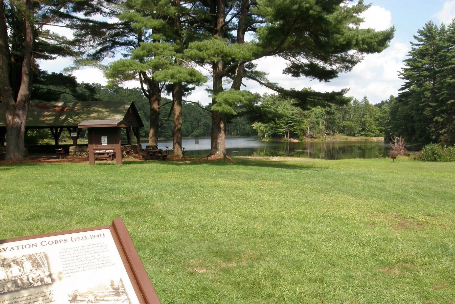 Dean Pond and the CCC cabin image. Click for full size.