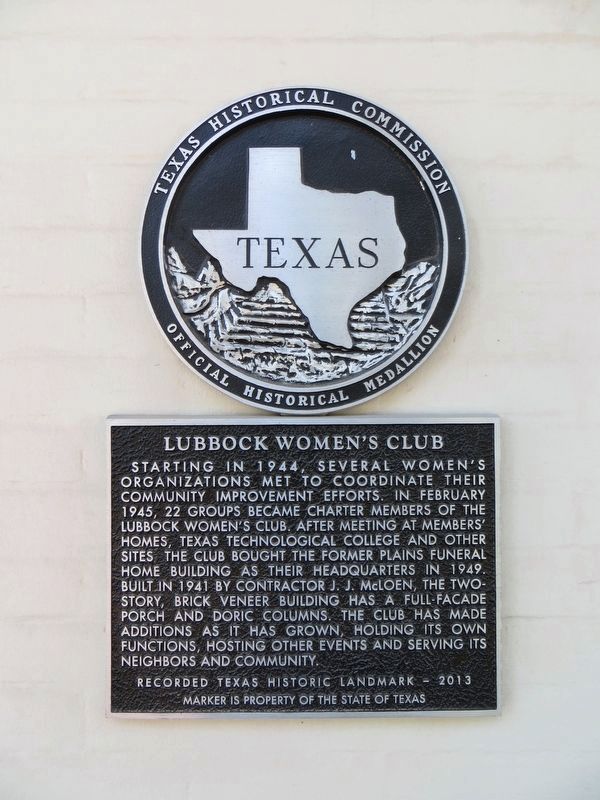 Lubbock Women's Club Marker image. Click for full size.
