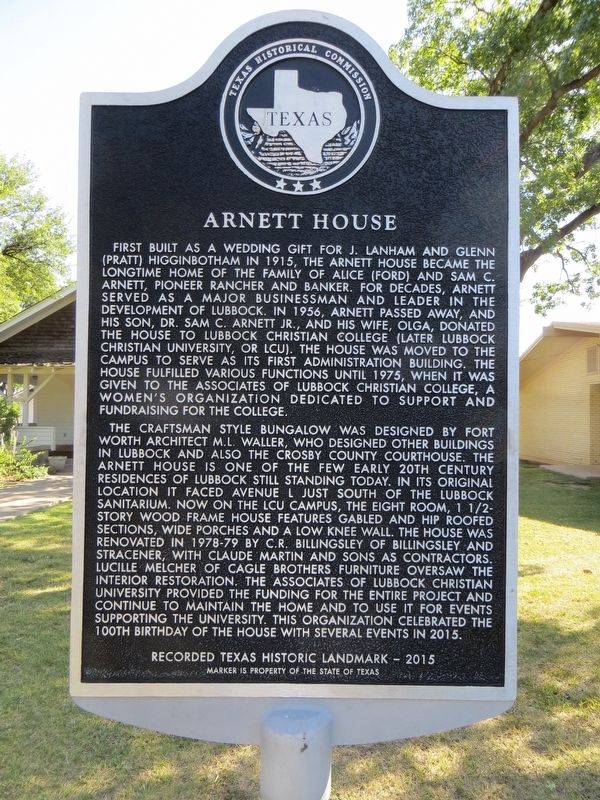 Arnett House Marker image. Click for full size.