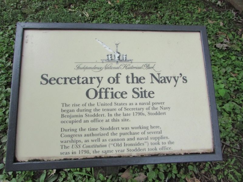 Secretary of the Navys Office Site Marker image. Click for full size.