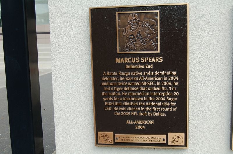Marcus Spears Marker image. Click for full size.
