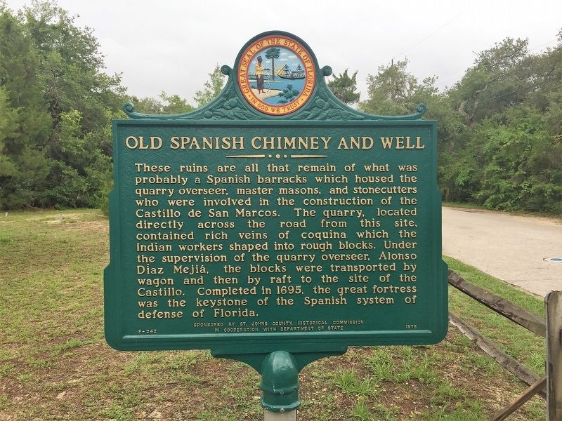 Old Spanish Chimney and Well Marker image. Click for full size.
