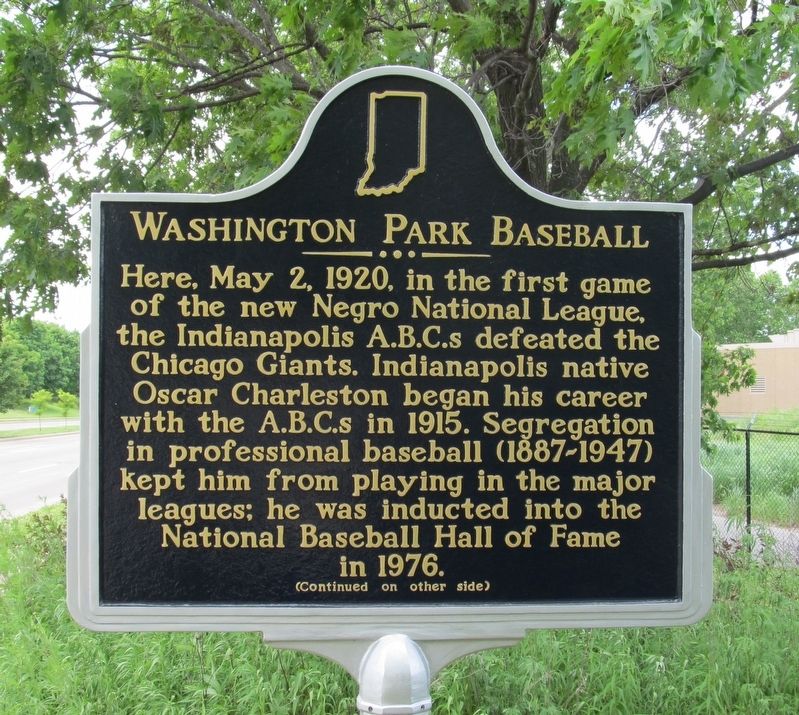 Washington Park Baseball Marker. Click for full size. Washington Park Baseball Marker image. Click for full size.