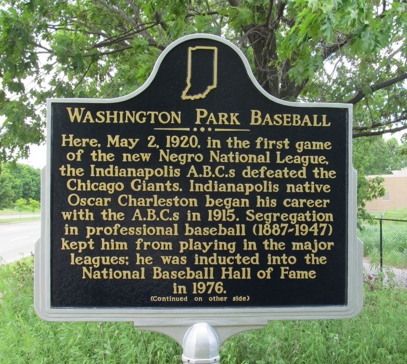 Washington Park Baseball Marker image. Click for full size.