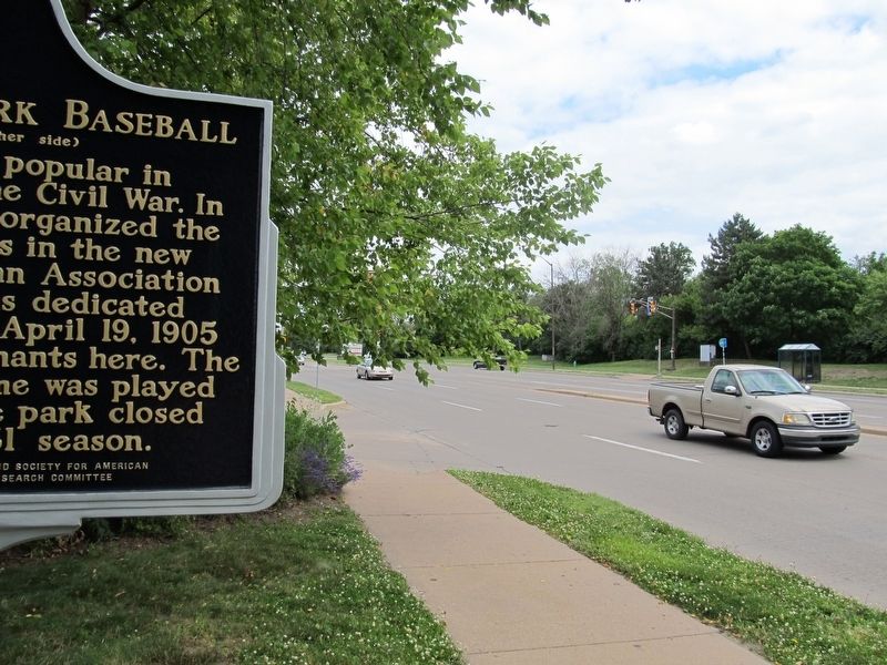 Washington Park Baseball Marker. Click for full size. Washington Park Baseball Marker image. Click for full size.