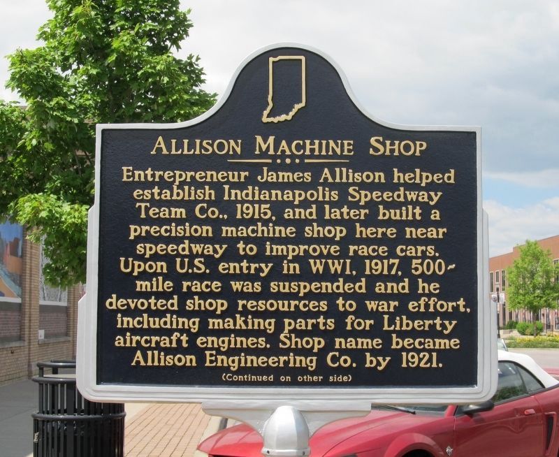 Allison Machine Shop Marker (side 1) image. Click for full size.