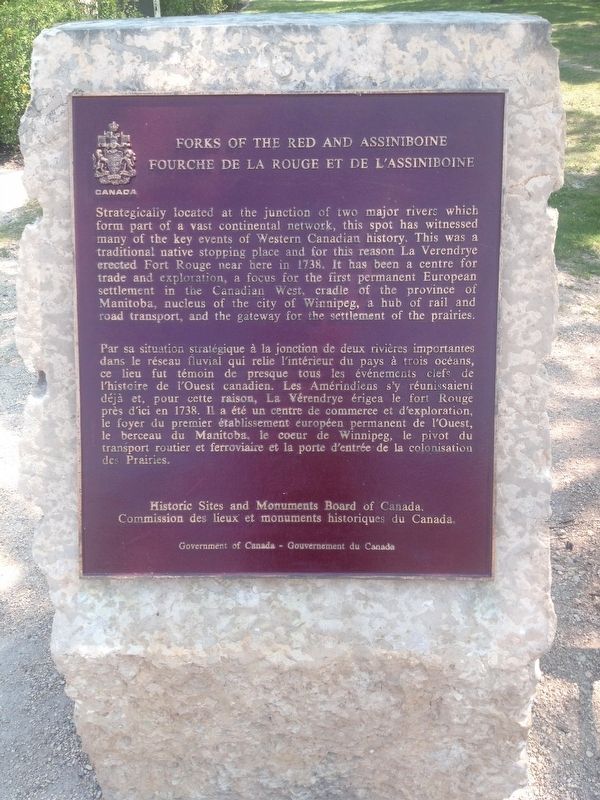 Forks of the Red and Assiniboine Marker. Click for full size. Forks of the Red and Assiniboine Marker image. Click for full size.