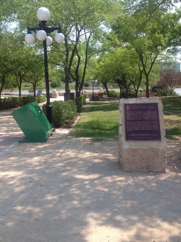 Wideview of Forks of the Red and Assiniboine Marker. Click for full size. Wideview of Forks of the Red and Assiniboine Marker image. Click for full size.
