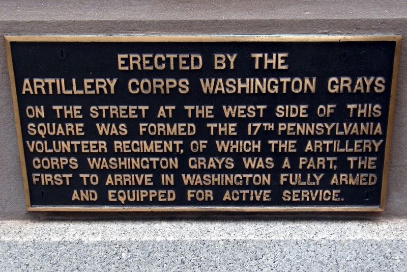 Artillery Corps Washington Grays Marker image. Click for full size.