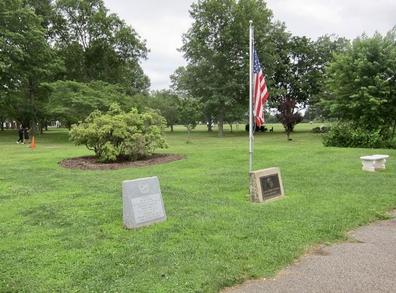Battle of the Bulge Veterans Memorial Marker - Wide View. Click for full size. Battle of the Bulge Veterans Memorial Marker - Wide View image. Click for full size.