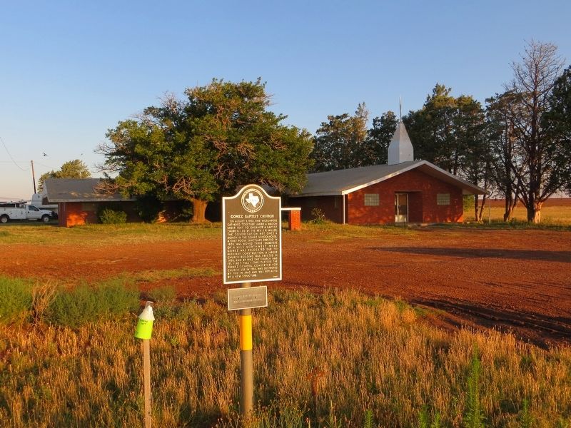 Gomez Baptist Church Marker image. Click for full size.
