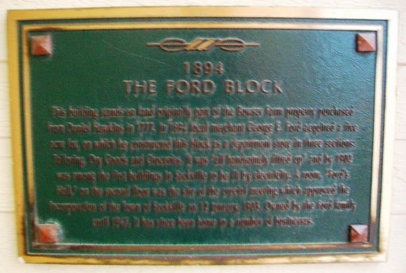The Ford Block Marker. Click for full size. The Ford Block Marker image. Click for full size.