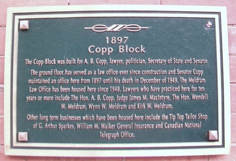 Copp Block Marker image. Click for full size.