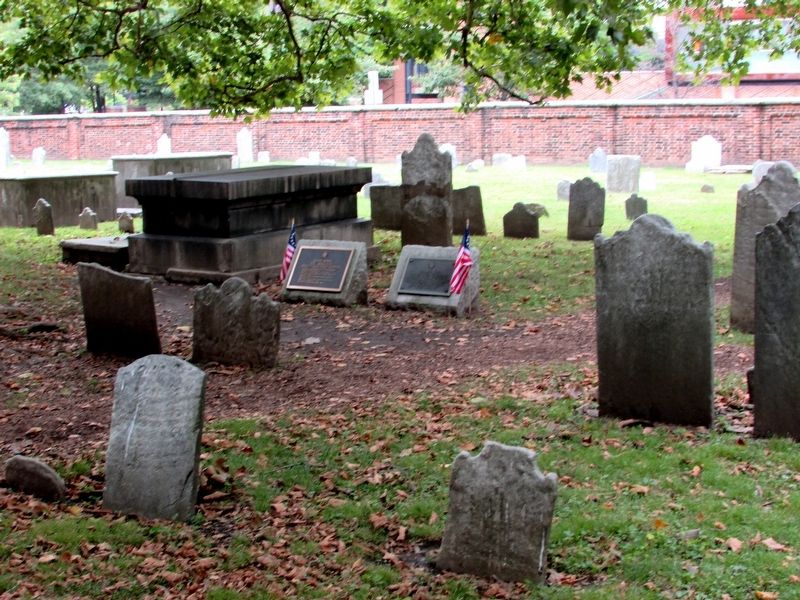 Marker in Christ Church Burial Ground. Click for full size. Marker in Christ Church Burial Ground image. Click for full size.